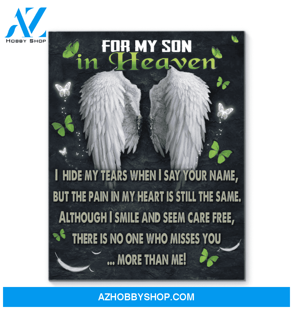 For My Son In Heaven Canvas Wall Art Unique Gifts