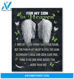 For My Son In Heaven Canvas Wall Art Unique Gifts
