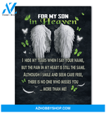 For My Son In Heaven Canvas Wall Art Unique Gifts