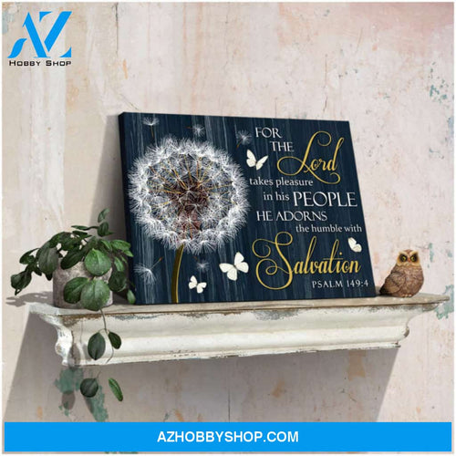 Ohcanvas For the Lord takes pleasure in his people Dandelion and Butterflies Canvas Wall Art Decor