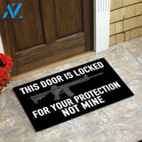 For Your Protection Not Mine Gun Protection Doormat | Welcome Mat | House Warming Gift