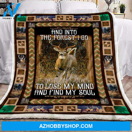 Forest Deer Fleece Blanket