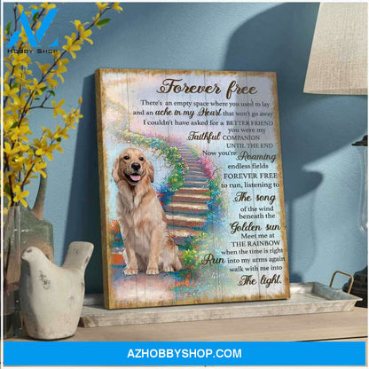 Forever Free Dog, Beautiful Dog Canvas Wall Art