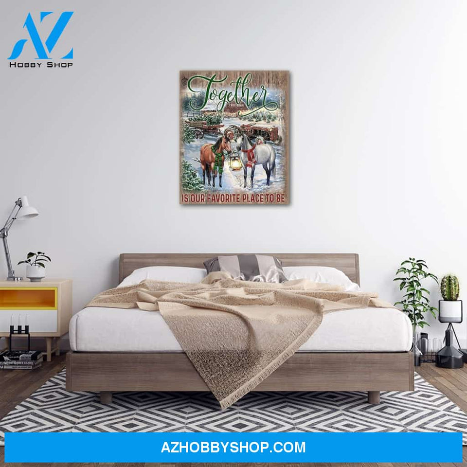 Forever Is Our Favorite Place To Be Christmas Gift Idea Canvas Wall Art
