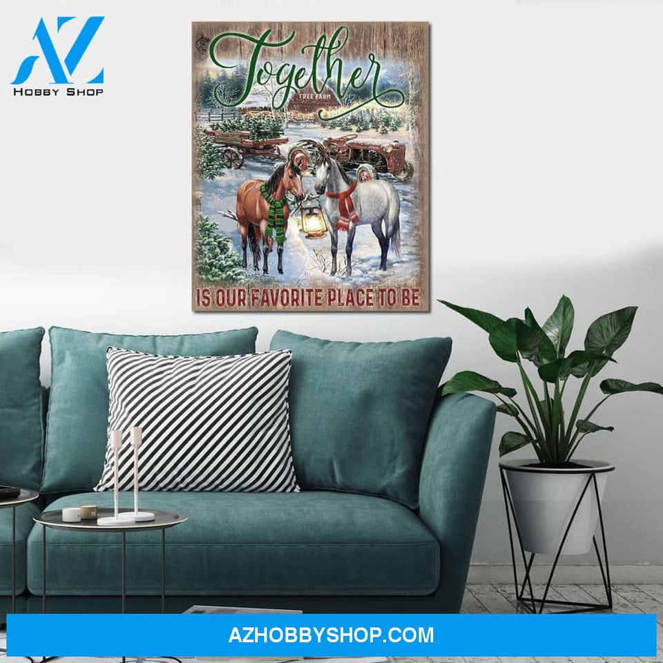 Forever Is Our Favorite Place To Be Christmas Gift Idea Canvas Wall Art
