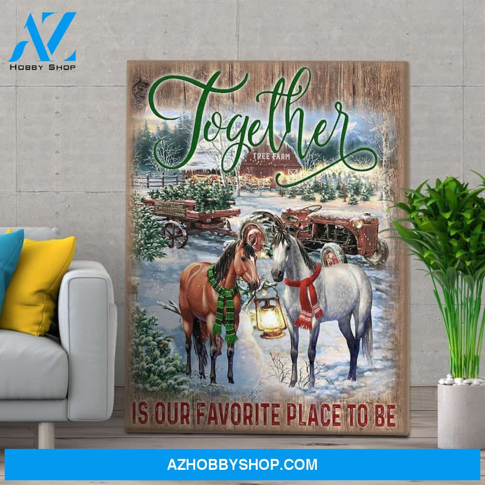 Forever Is Our Favorite Place To Be Christmas Gift Idea Canvas Wall Art