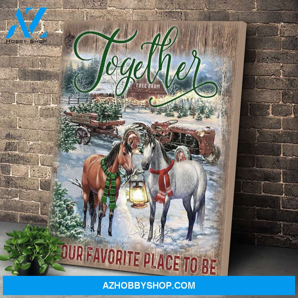 Forever Is Our Favorite Place To Be Christmas Gift Idea Canvas Wall Art