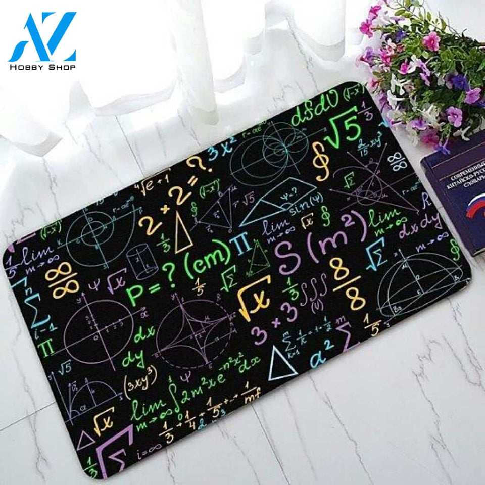 Formulas Calculations Math Doormat Indoor And Outdoor Doormat Warm House Gift Welcome Mat Birthday Gift For Teacher Class School Kid student