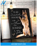 Found A Paw German Shepherd Wall Art Canvas