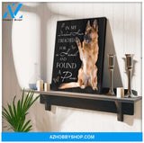 Found A Paw German Shepherd Wall Art Canvas