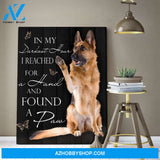 Found A Paw German Shepherd Wall Art Canvas