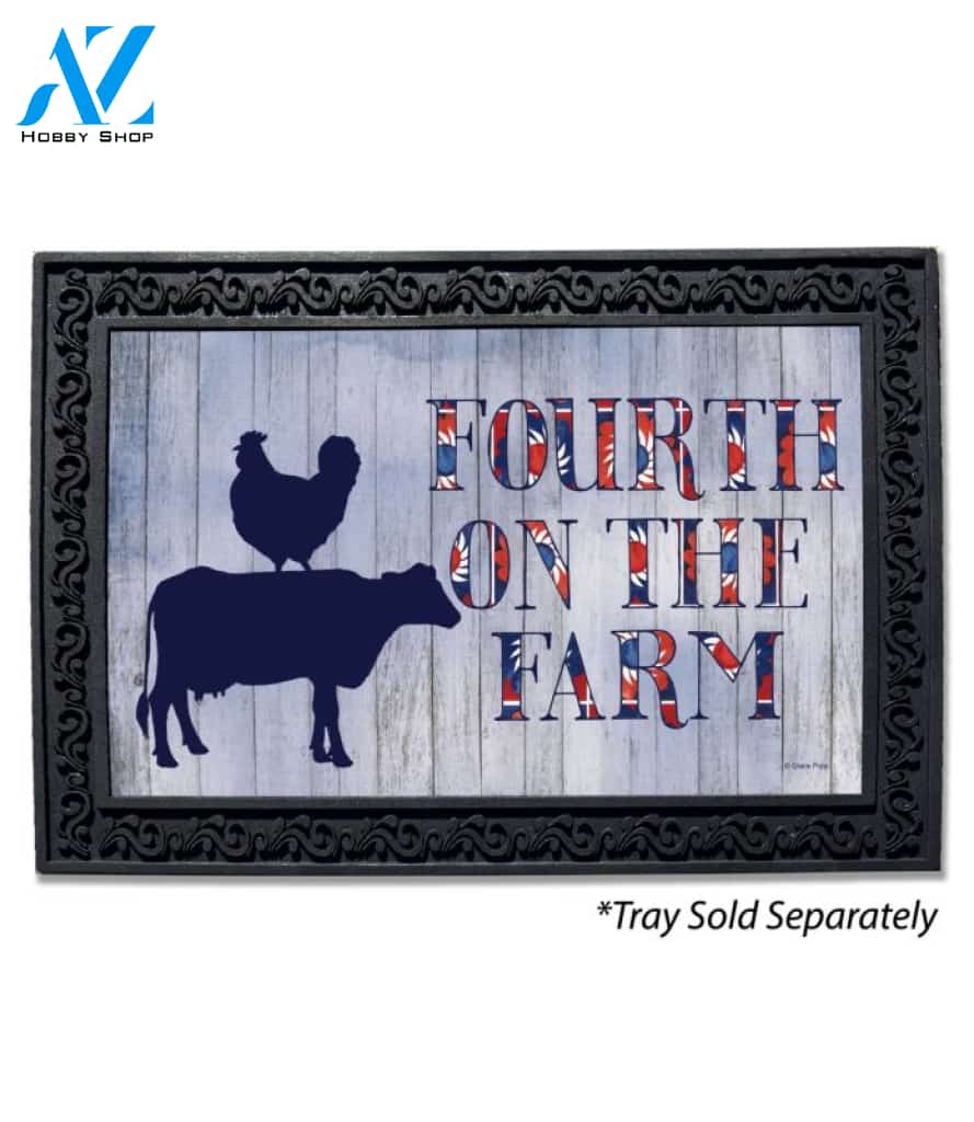 Fourth on the Farm Doormat - 18" x 30"