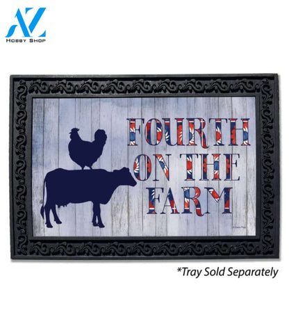 Fourth on the Farm Doormat - 18" x 30"