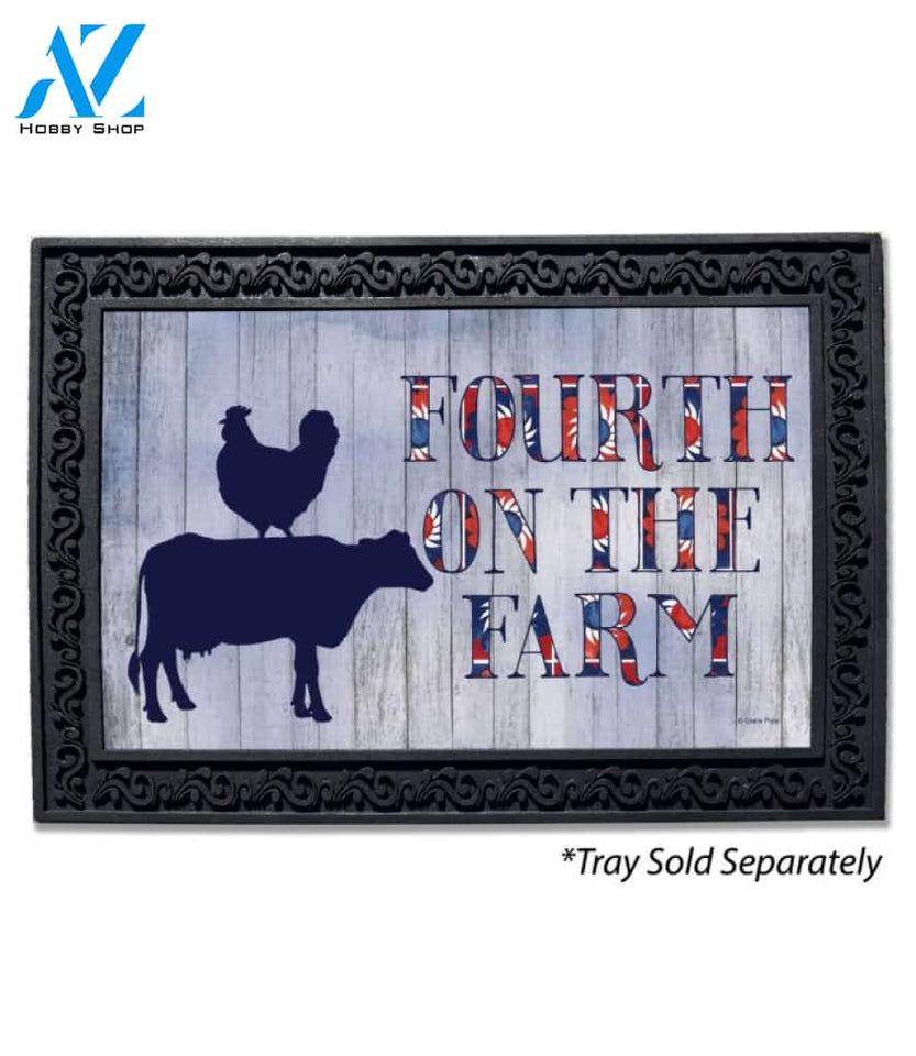 Fourth on the Farm Doormat - 18" x 30"