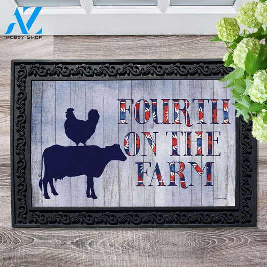 Fourth on the Farm Doormat - 18" x 30"