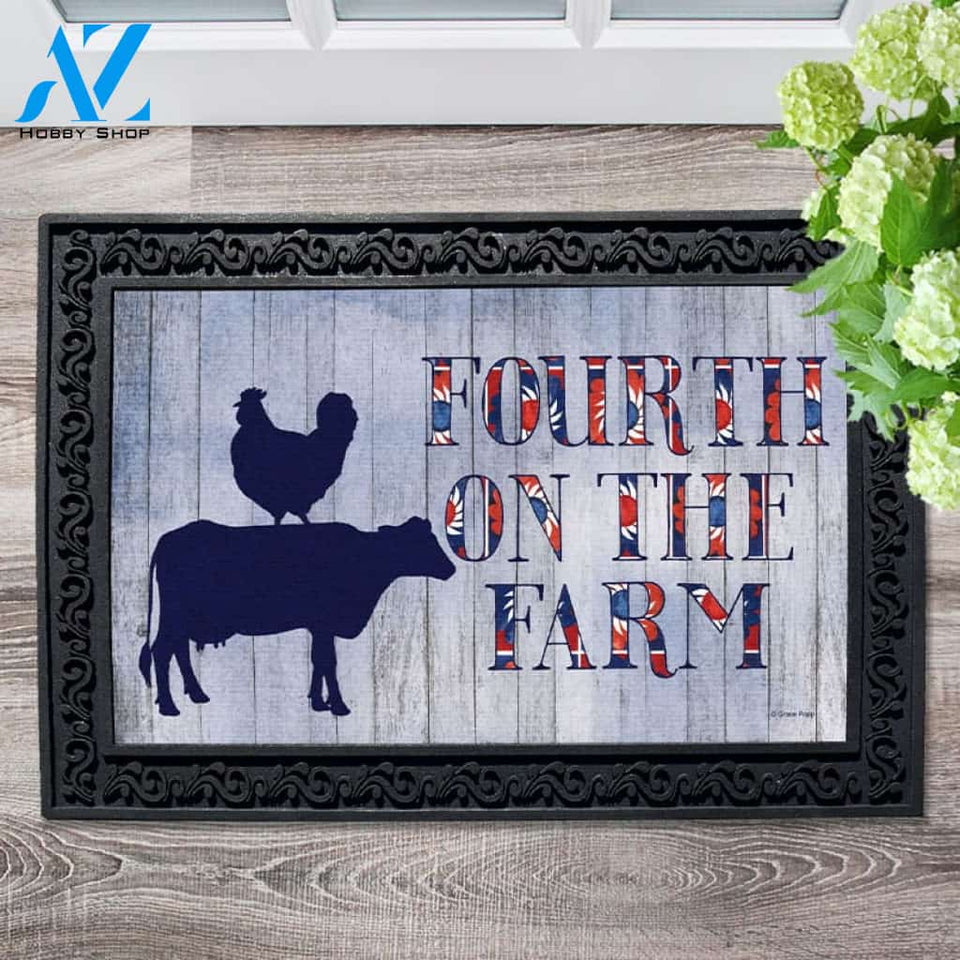 Fourth on the Farm Doormat - 18" x 30"