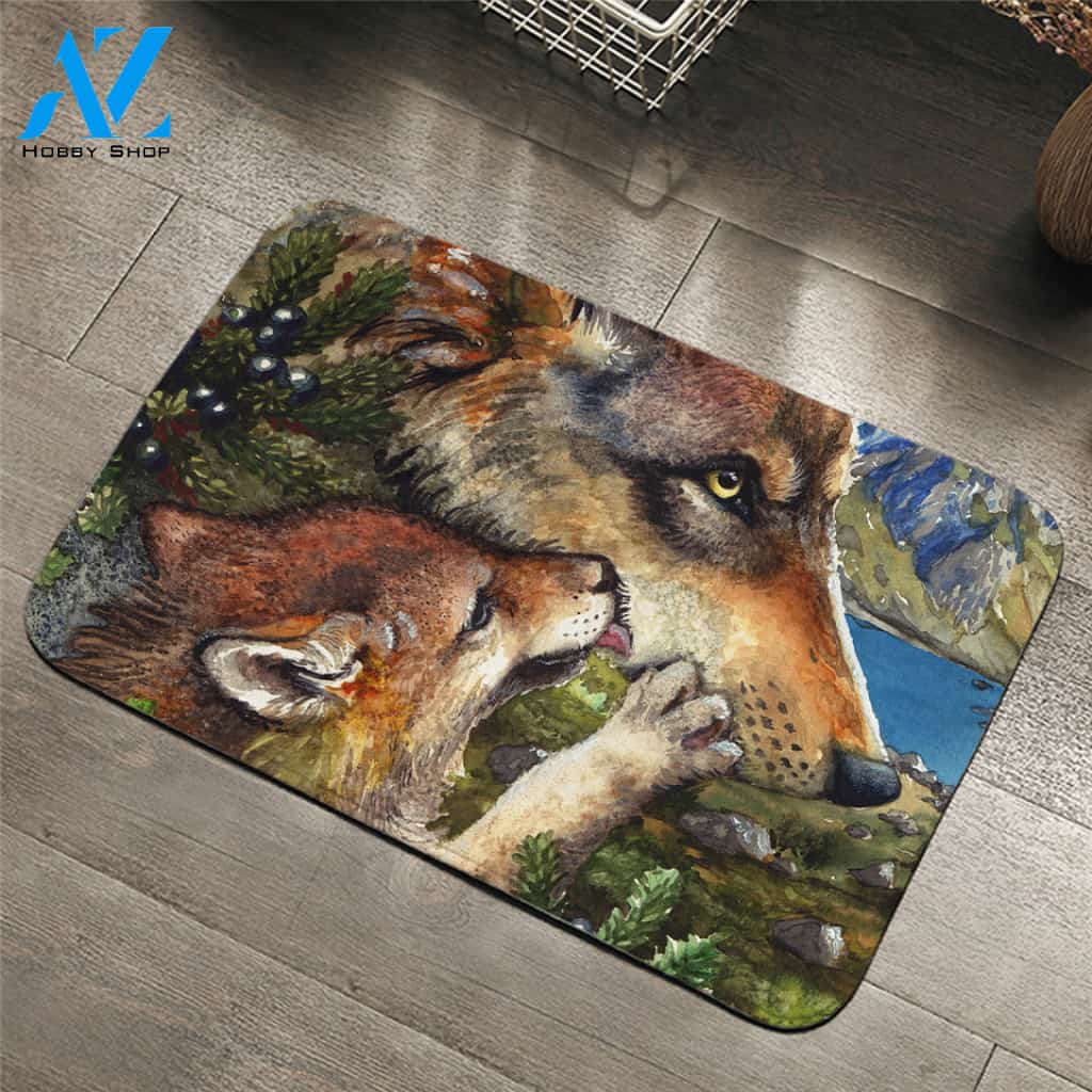 Fox Family Door Mat