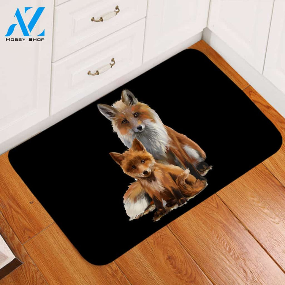 Fox Family Door Mat