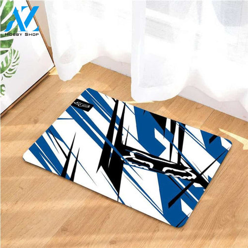 fox racing blue wallpaper doormats