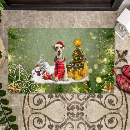 Fox Terrier Merry Christmas Doormat