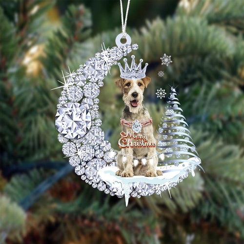 Fox Terrier Diamond Moon Merry Christmas Ornament Dog Ornaments