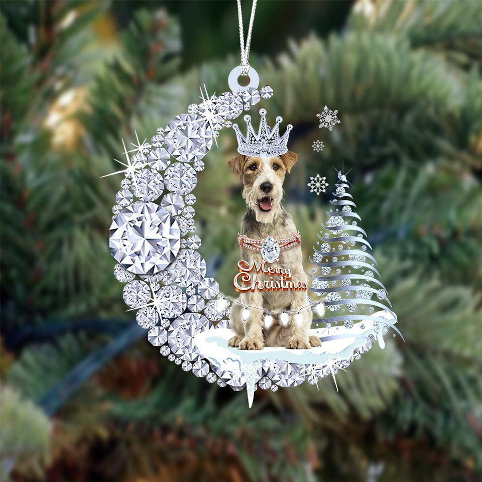Fox Terrier Diamond Moon Merry Christmas Ornament Dog Ornaments