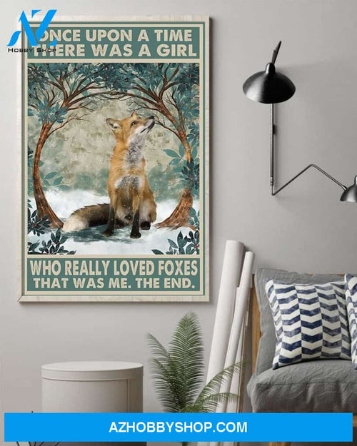 Fox - There Was A Girl Who Really Love Foxes Canvas And Poster, Wall Decor Visual Art