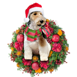 Godmerch- Ornament- Fox Terrier Christmas Ornament, Happy Christmas Ornament, Car Ornament