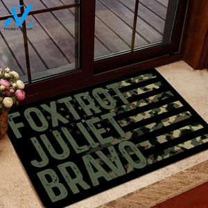 Foxtrot Juliet Bravo Let's Go Brandon Doormat