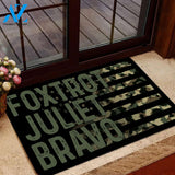 Foxtrot Juliet Bravo Let's Go Brandon Doormat