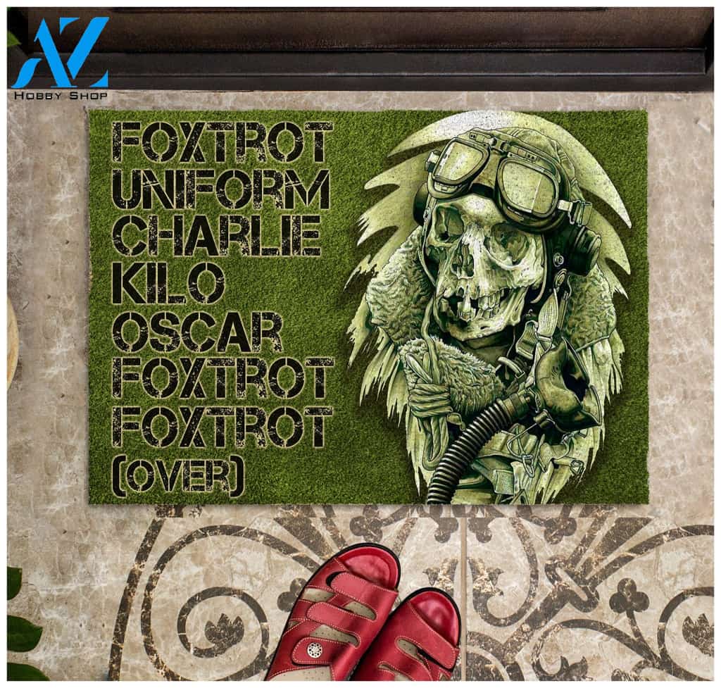 Foxtrot Uniform Charlie Kilo Oscar Doormat Welcome Mat House Warming Gift Home Decor Funny Doormat Gift Idea
