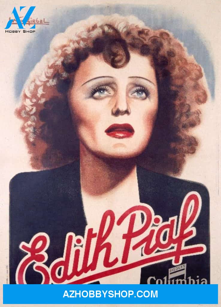 France Edith Piaf Disques Columbia  Vintage Advertisement