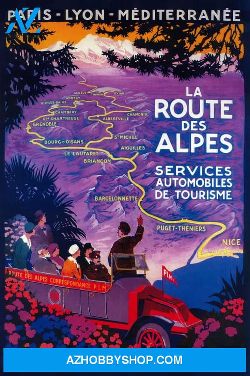 France - La Route Des Alpes - Vintage Travel Poster