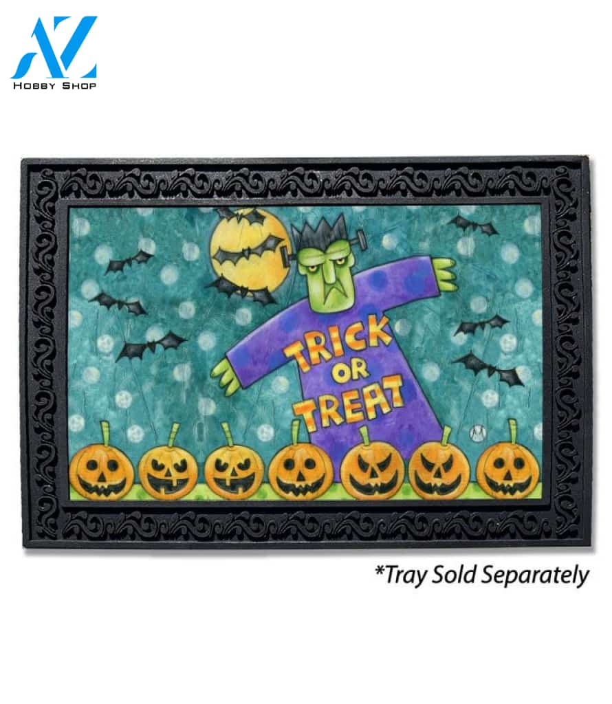 Frankenstein Trick or Treat Doormat - 18" x 30"
