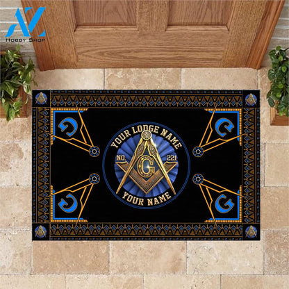 Freemason Doormat, Custom Doormat, Custom Lodge Name, Lodge Number, Your Name All Over Printed