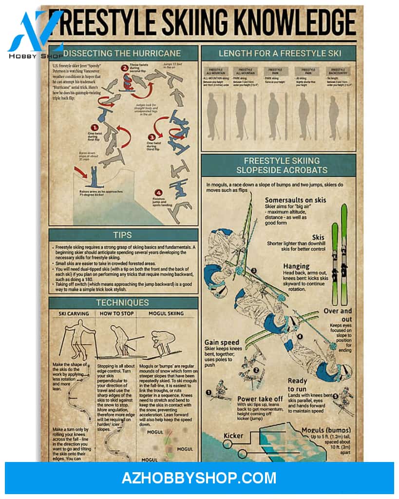 Freestyle Skiing Knowledge Poster Wall Decor