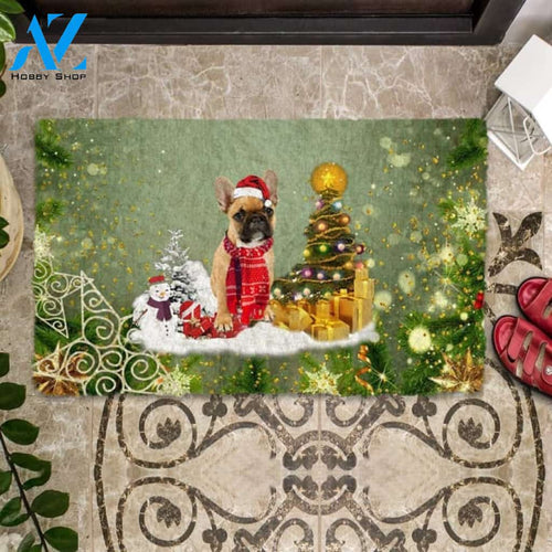 French Bulldog 02 Merry Christmas Doormat