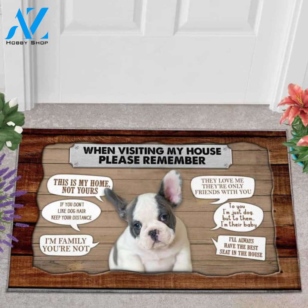 French Bulldog 1 Visiting My House Doormat