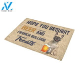 French Bulldog Beer Doormat - Welcome Mat - Home Decor