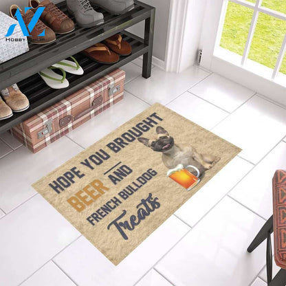French Bulldog Beer Doormat - Welcome Mat - Home Decor