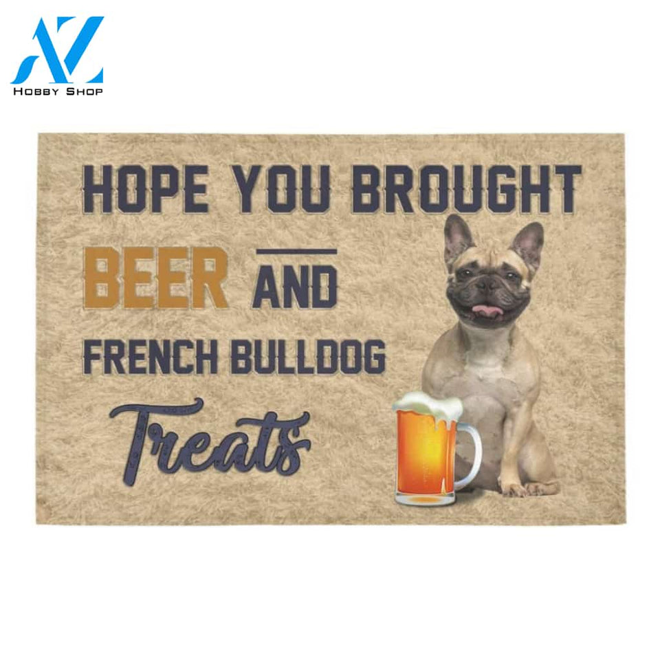 French Bulldog Beer Doormat - Welcome Mat - Home Decor