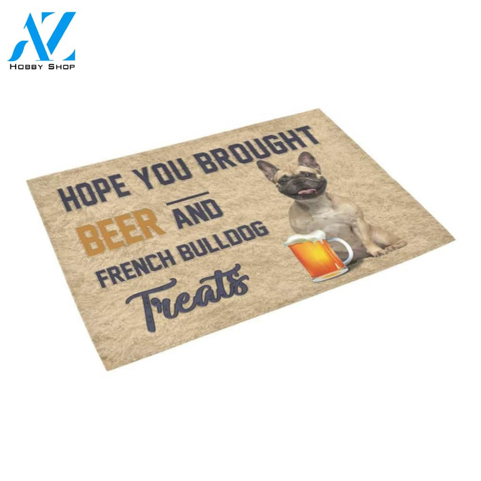 French Bulldog Beer Doormat - Welcome Mat - Home Decor