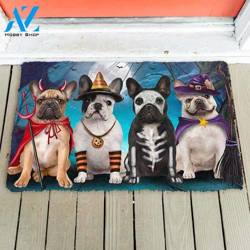 French Bulldog Halloweenn Funny Doormat Gift For Dog Lovers Birthday Gift Home Decor Warm House Gift Welcome Mat Halloween Decor