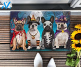 French Bulldog Happy Halloween Day Doormat Welcome Mat Housewarming Gift Home Decor Gift For Dog Lovers Funny Doormat Gift Idea For Halloween