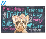 French Bulldog Home Decor Doormat - Welcome Mat - House Warming Gift
