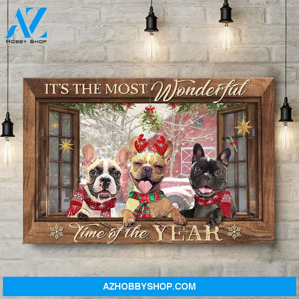French Bulldog - It's The Most Wonderful Time Of The Year Canvas (No Frame) - CC1021HN dog