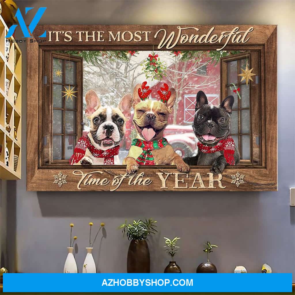 French Bulldog - It's The Most Wonderful Time Of The Year Canvas (No Frame) - CC1021HN dog