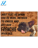 French Bulldog Just Text When You're Here Funny Doormat Gift For Dog Lovers Birthday Gift Home Decor Warm House Gift Welcome Mat