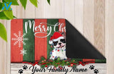 French Bulldog Merry Xmas Personalized Funny Doormat Gift For Dog Lovers Home Decor Warm House Gift Welcome Mat