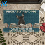 French Bulldog Probably Reading Please Wait Doormat